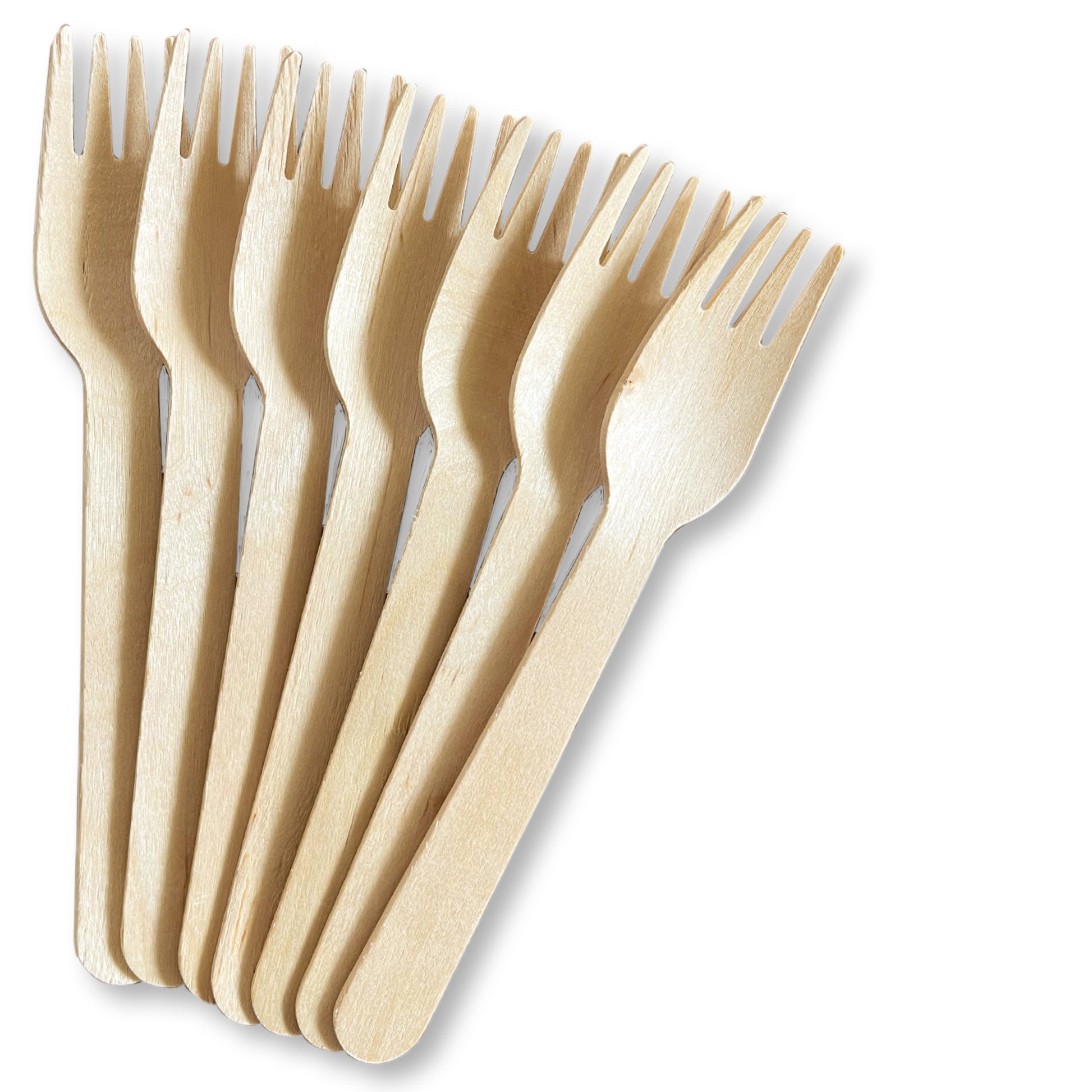 Stylish Disposable cutlery in natural BIRCH, Knives, forks and spoons from Palm Leaf Plates here in New Zealand